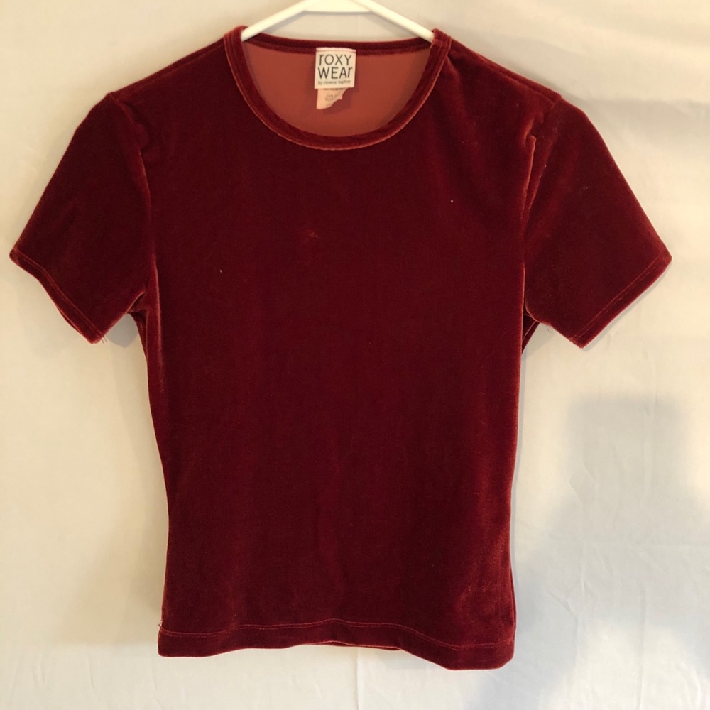 Red velvet shirt